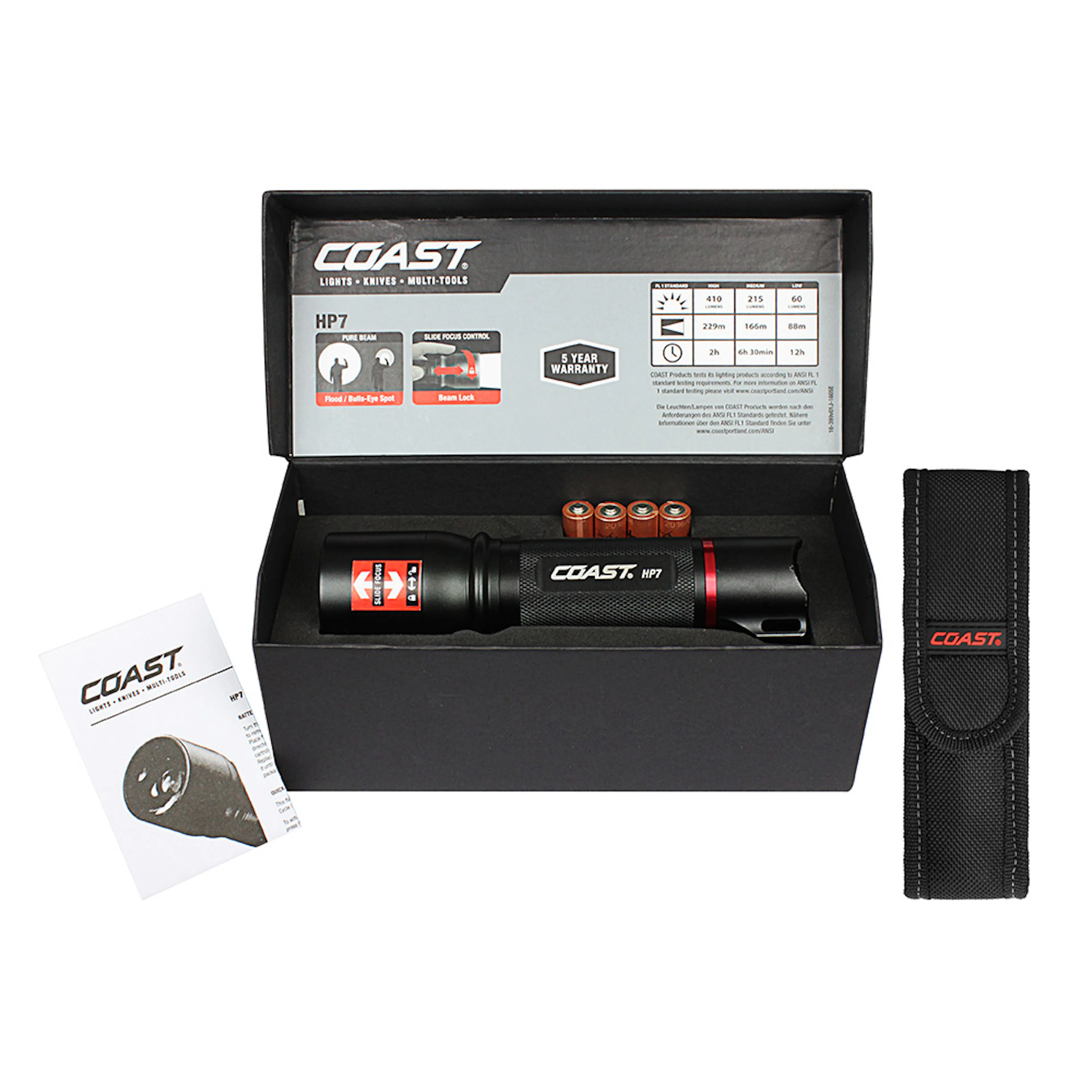 Ficklampa Coast Hp7 650 Lumen - I Presentbox