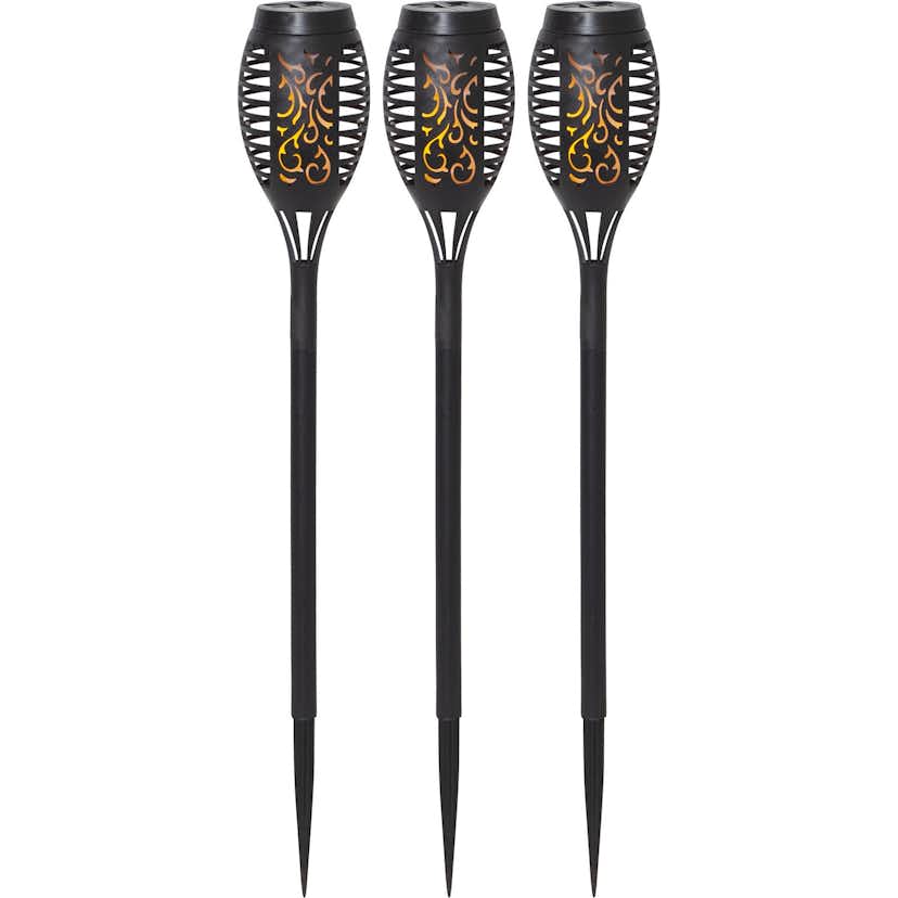 Solcellsfackla Star Trading Flame Mini Torch Promotion 3-pack Twilight