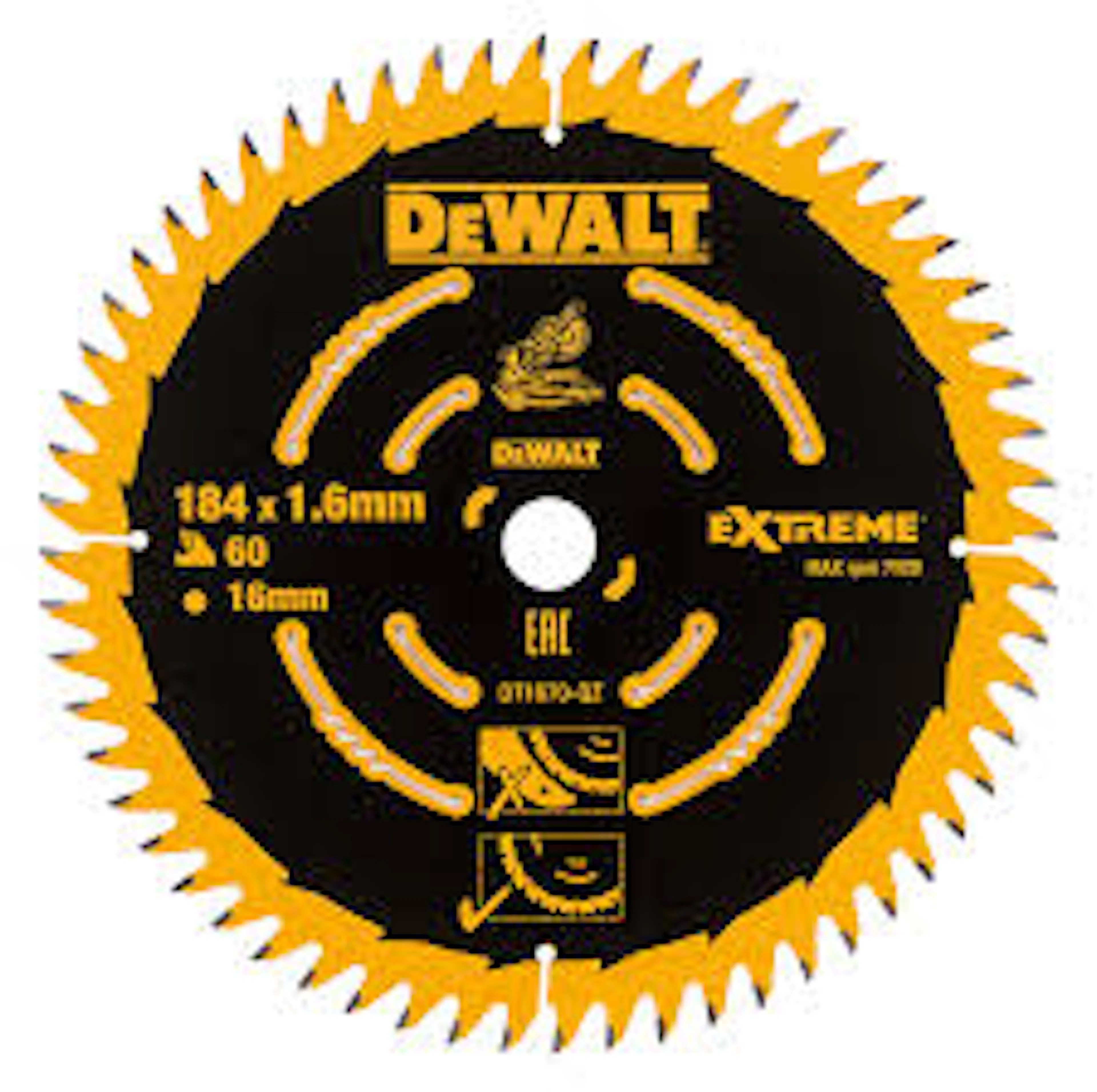 Cirkelsågklinga DeWalt DT1670 184X16X60T