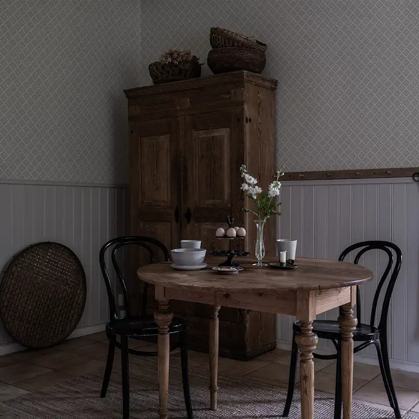 Tapet Duro Gammalsvenska Klassiker 1850-1950 Ingrid Grå 516-01