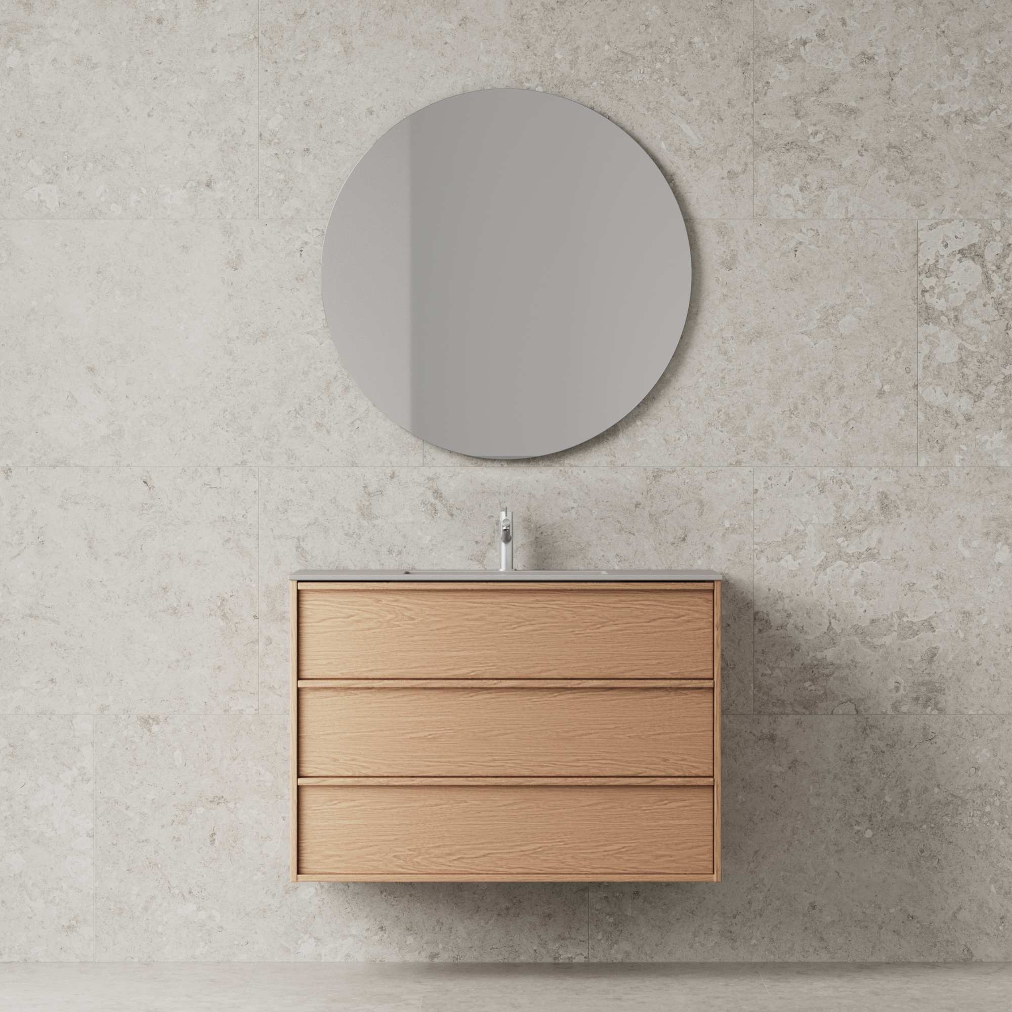 Tvättställsskåp INR Terra Carve med 3 Lådor