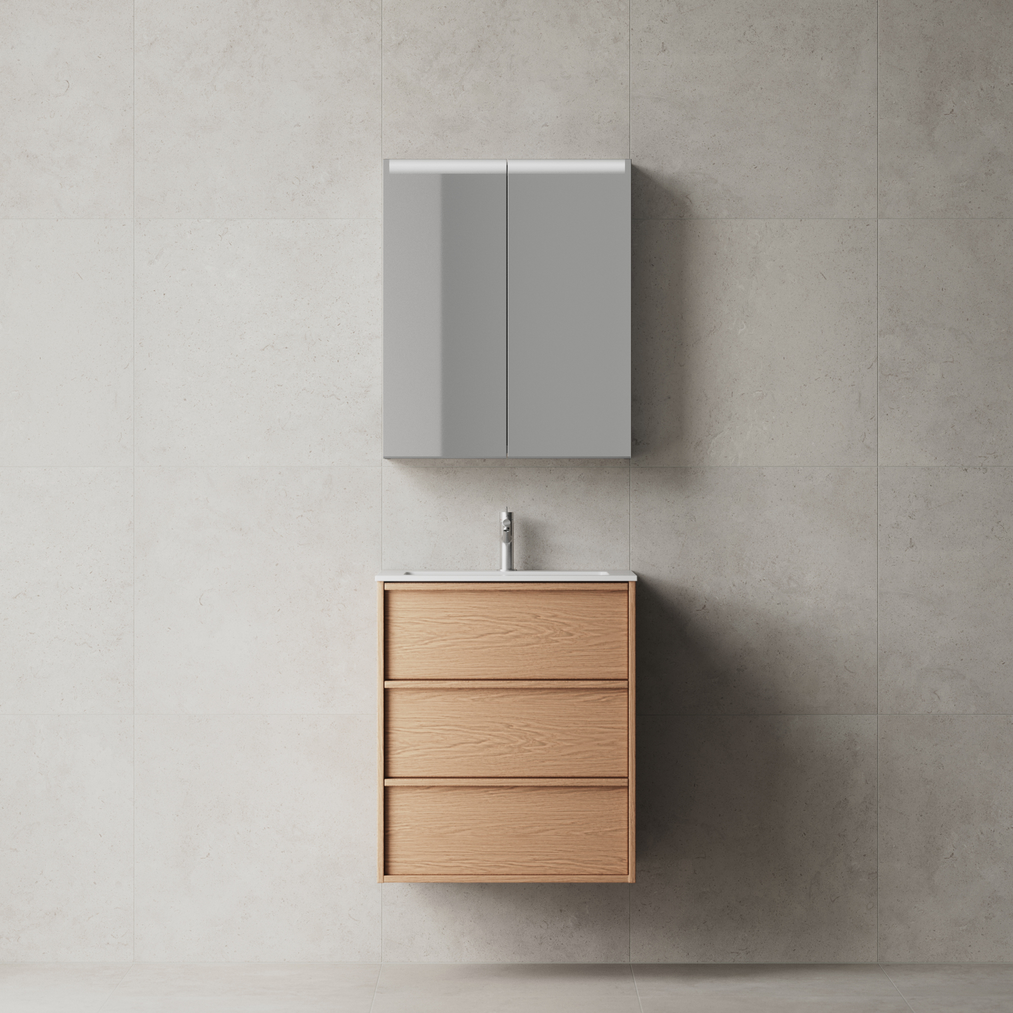 Tvättställsskåp INR Terra Carve med 3 Lådor