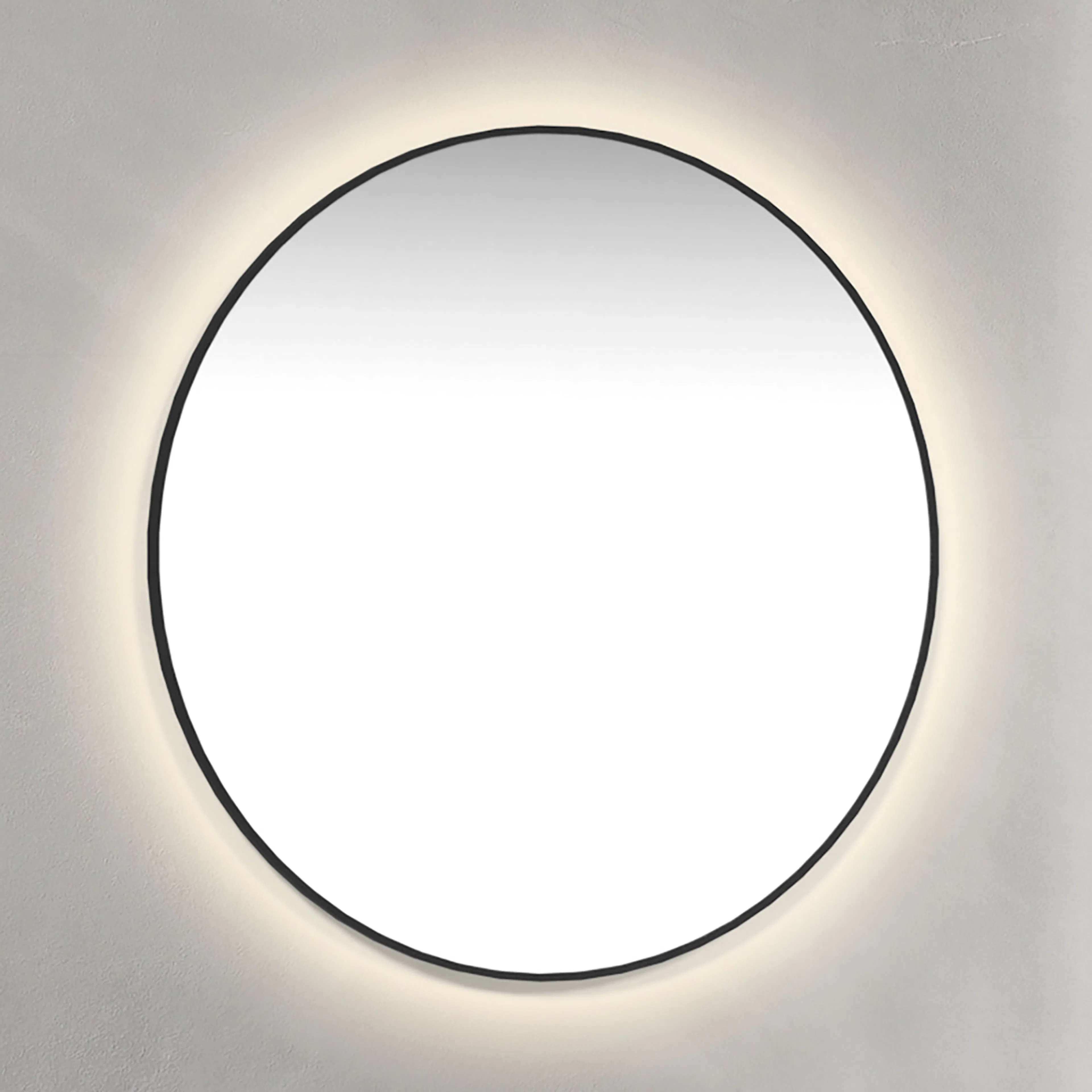 Spegel Macro Design Crown Ambilight Rund Med Ram