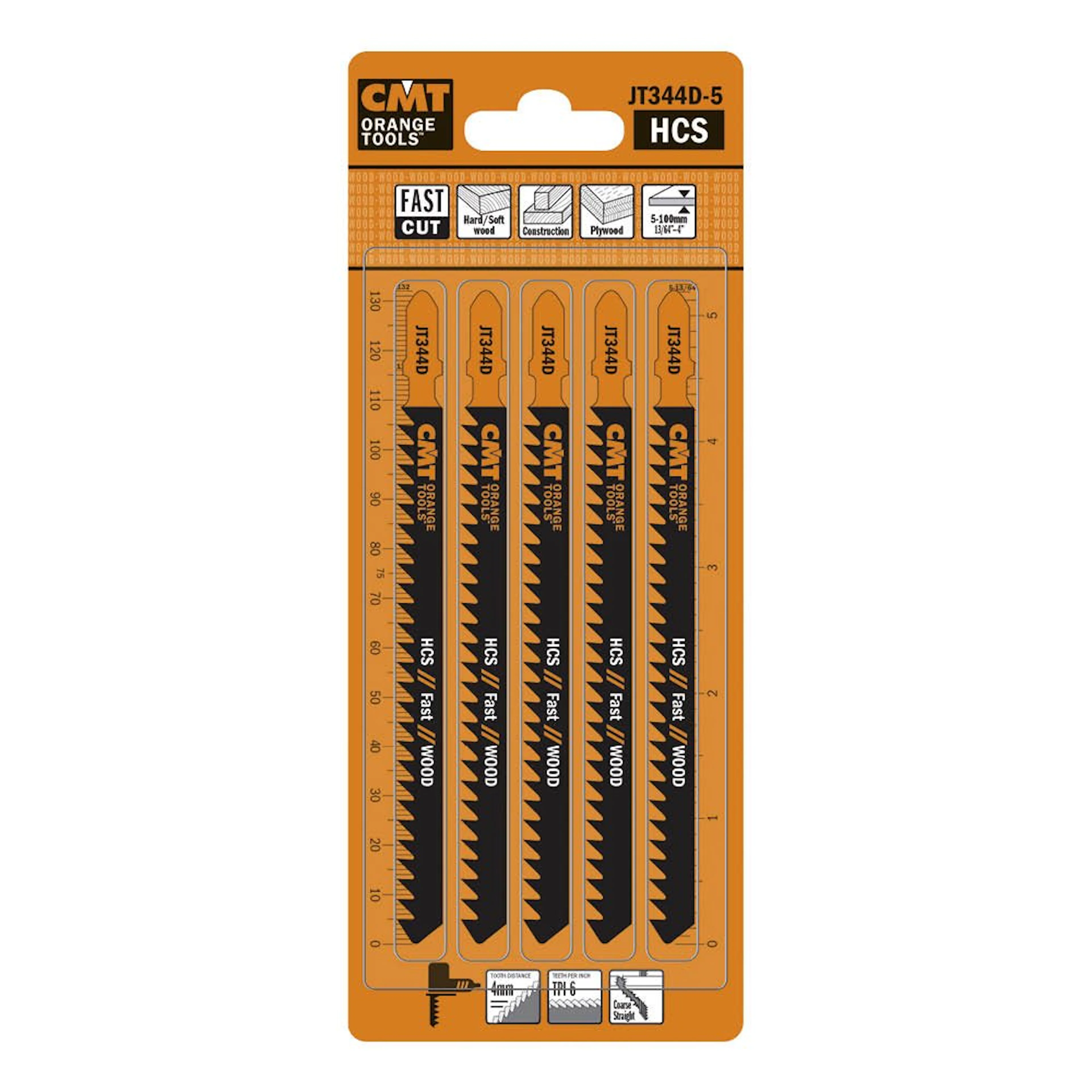 Sticksågblad CMT Orange Tools Trä 110mm HCS Fast 5 st