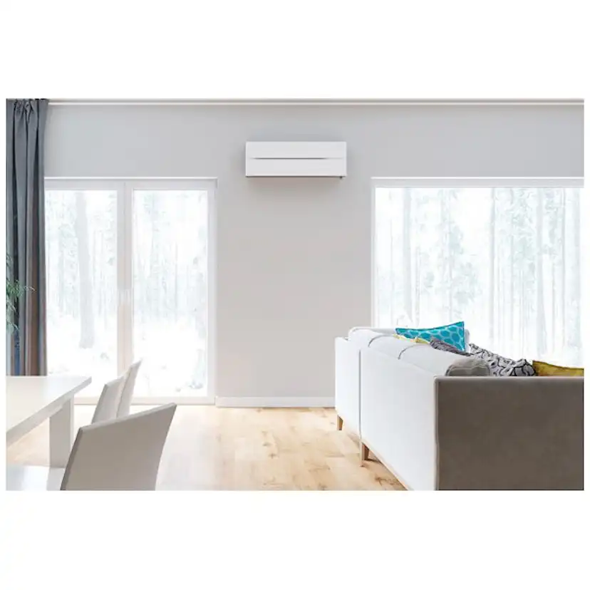 Luftvärmepump Mitsubishi Electric Hero 2.0 LN25 6,3kW Värme SCOP 5,2 Paket med Fjäderdämpare