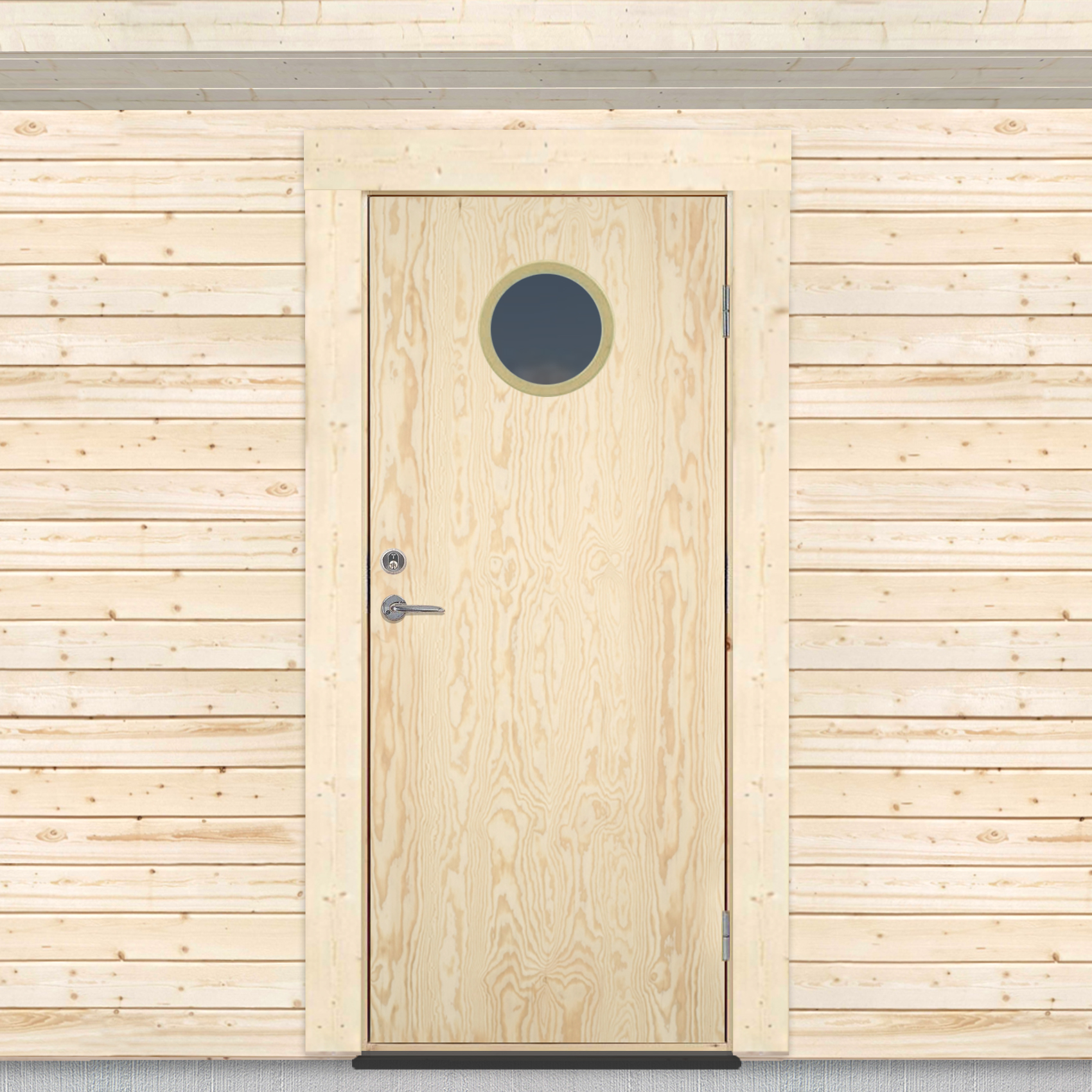 Kallförrådsdörr Sveadörren Runt Fönster Obehandlad