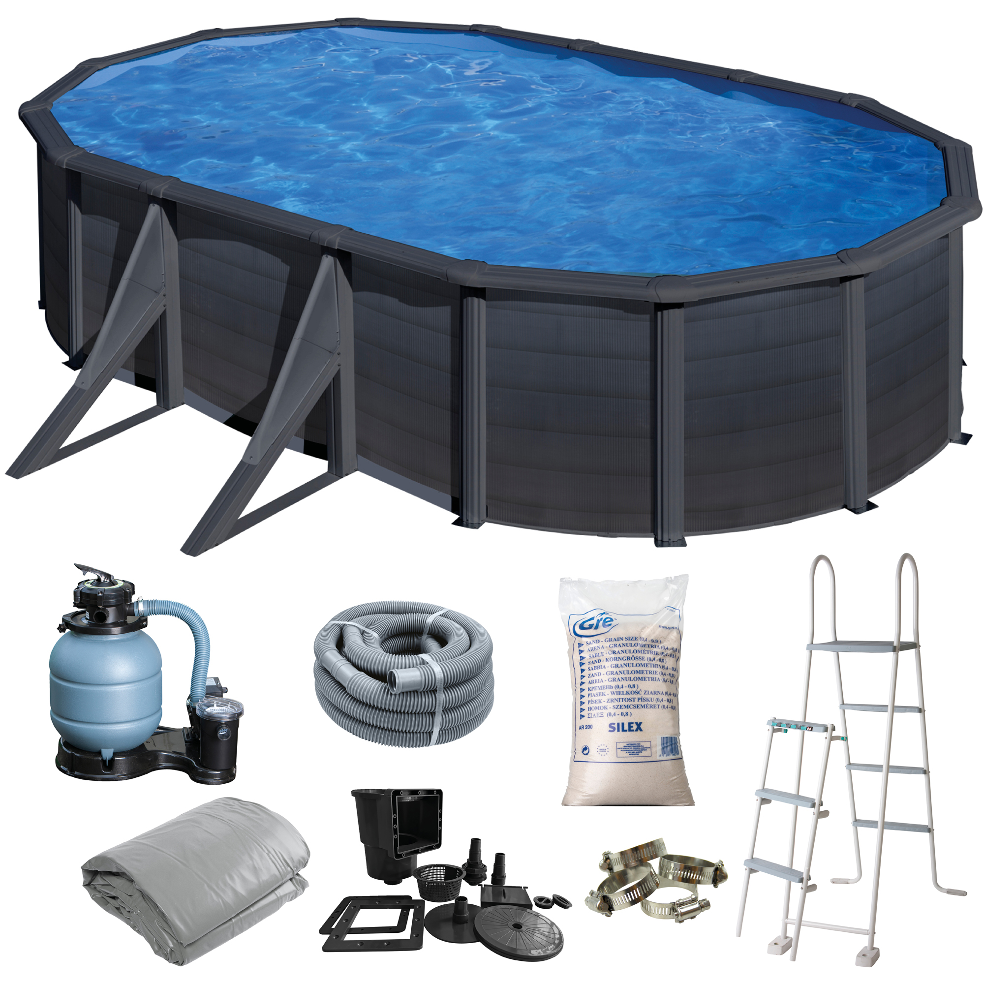 Poolpaket Swim & Fun Basic Pool Oval