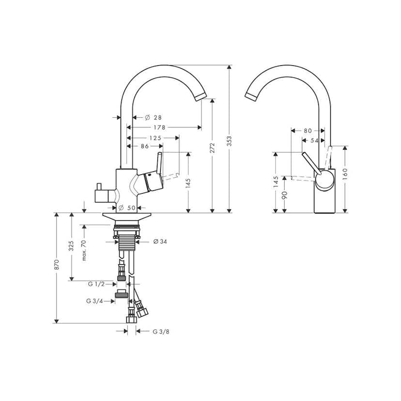 Hansgrohe Talis S2 Variarc () Hansgrohe Talis S2 Variarc