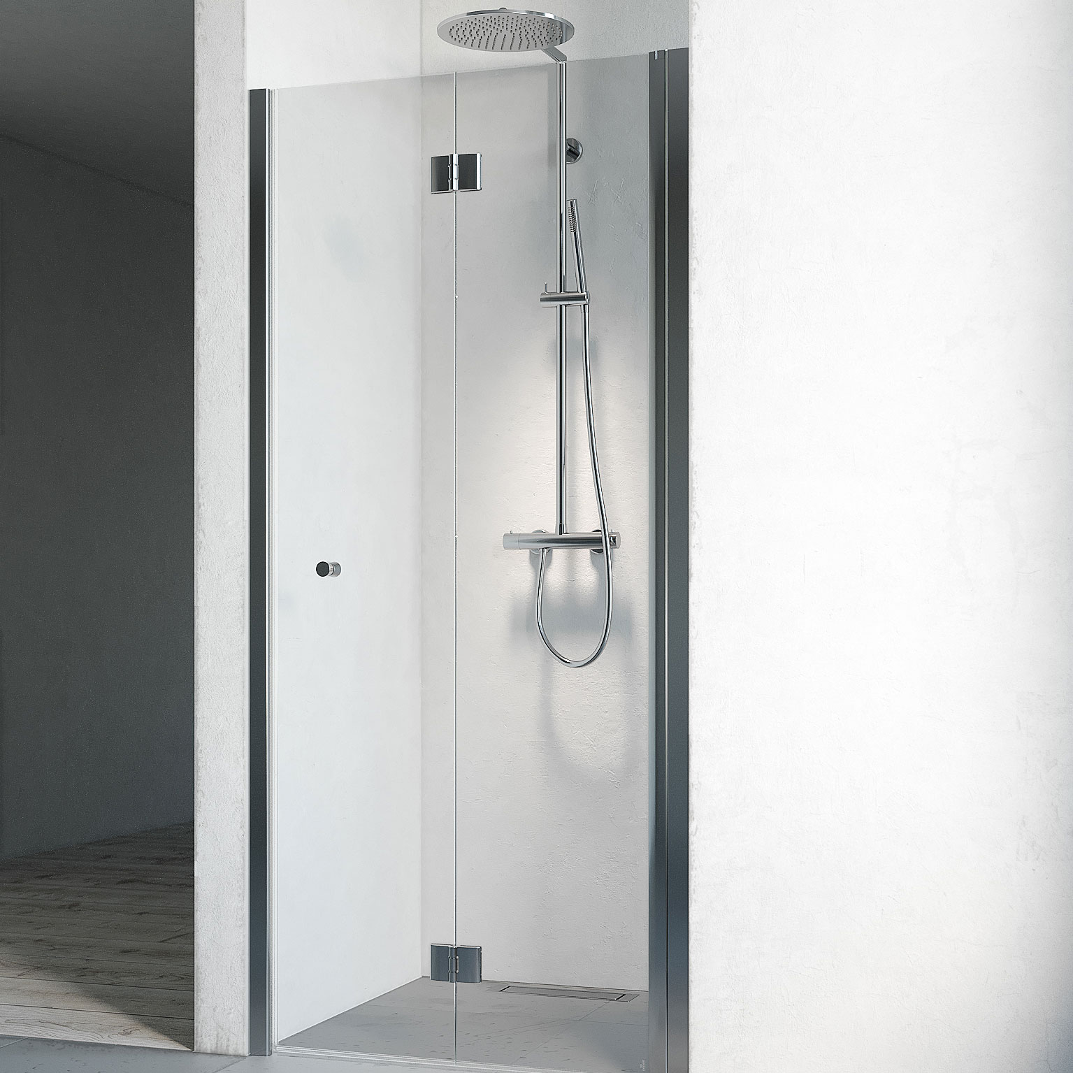 Duschdörr Macro Design Spirit Nisch Vikbar