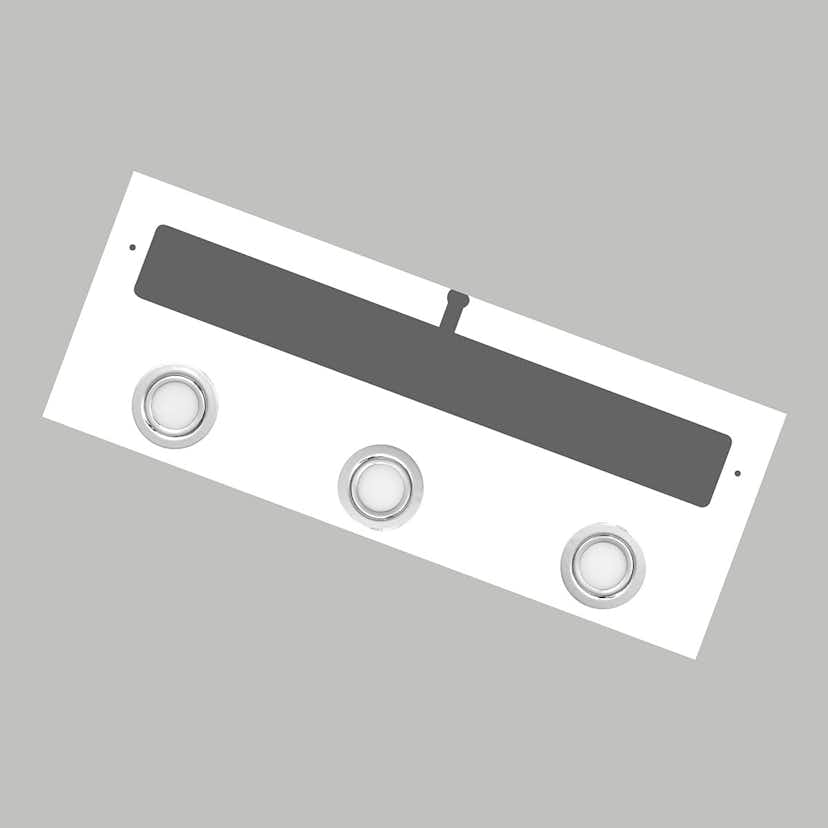 Ljusramp 4AQUA 3 Spottar Vit Blank, 1000 mm