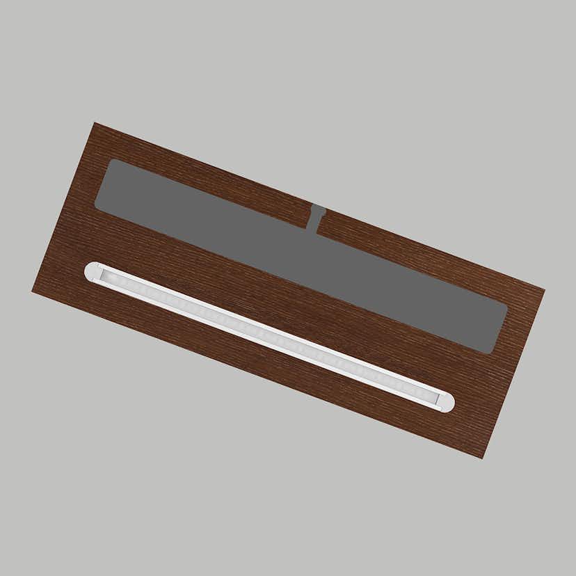 Ljusramp 4AQUA LED Mörkbrun Ek, 1000 mm