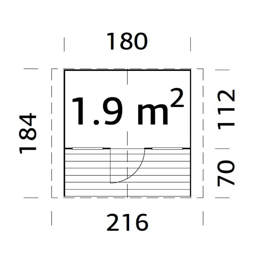Lekstuga Palmako Felix 1,9 m2