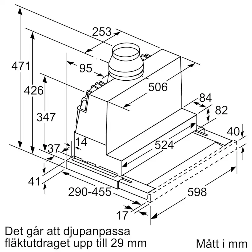 Underbyggnadsfläkt Siemens LI67RB531 iQ300 Rostfritt Stål