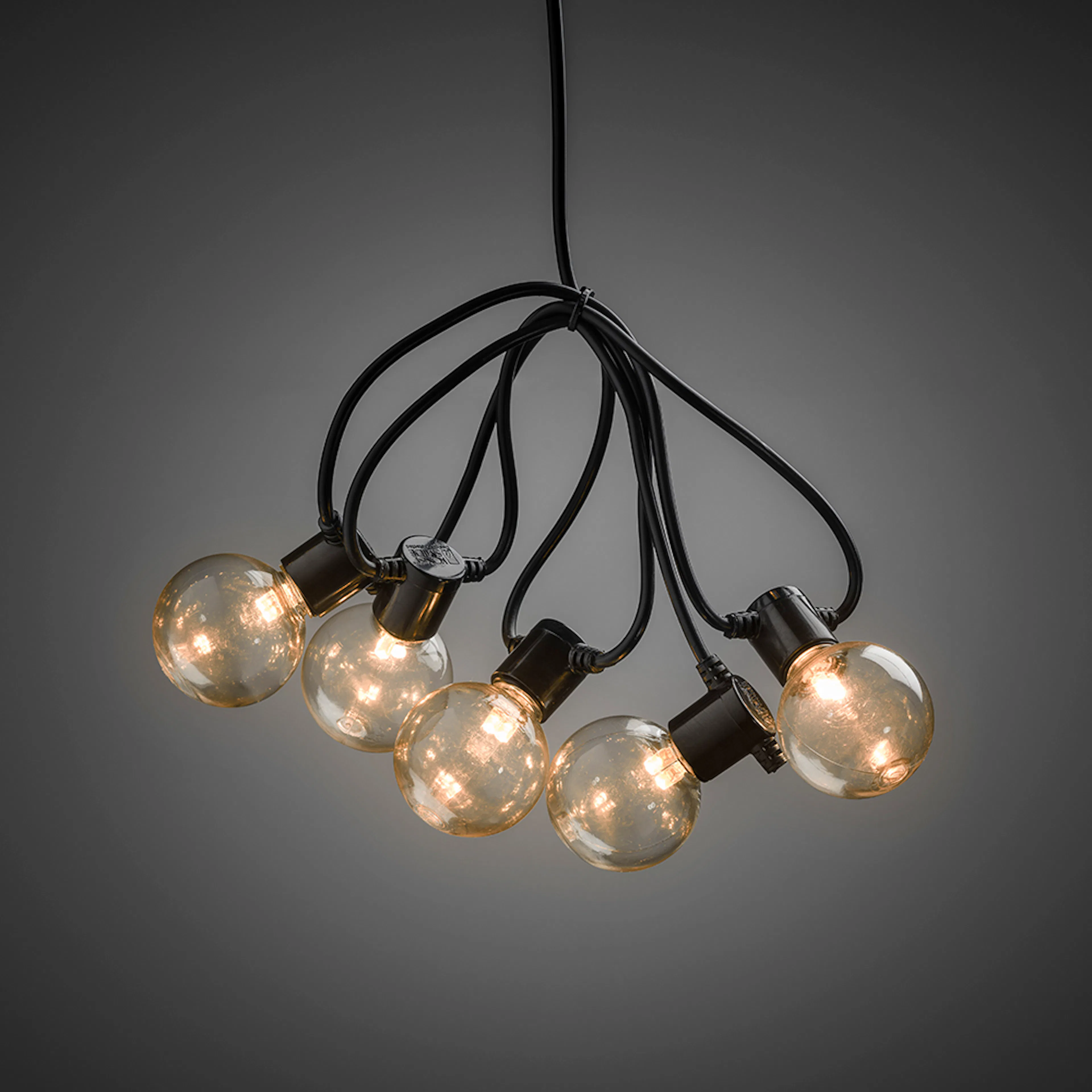 Ljusslinga Gnosjö Konstsmide Amber 20 LED-lampor, Utomhusslinga 4,75 m