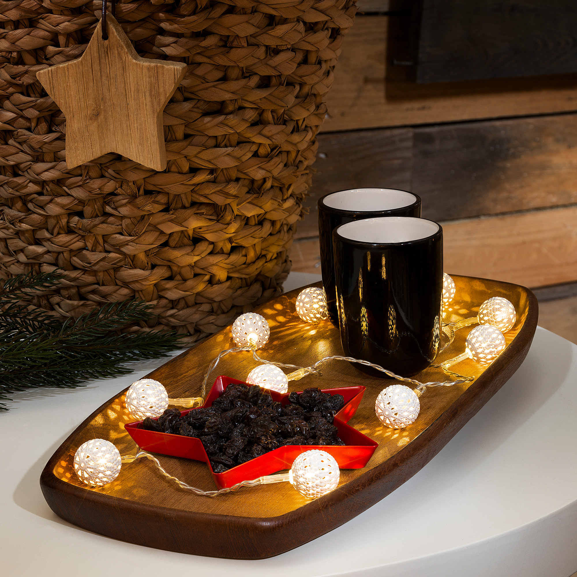 Ljusslinga Gnosjö Konstsmide Metallbollar 24