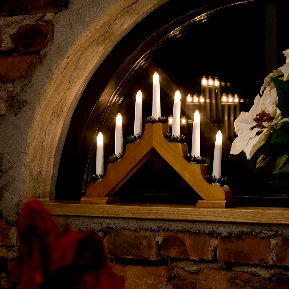 Adventsljusstake Gnosjö Konstsmide 7L med Manschetter H30