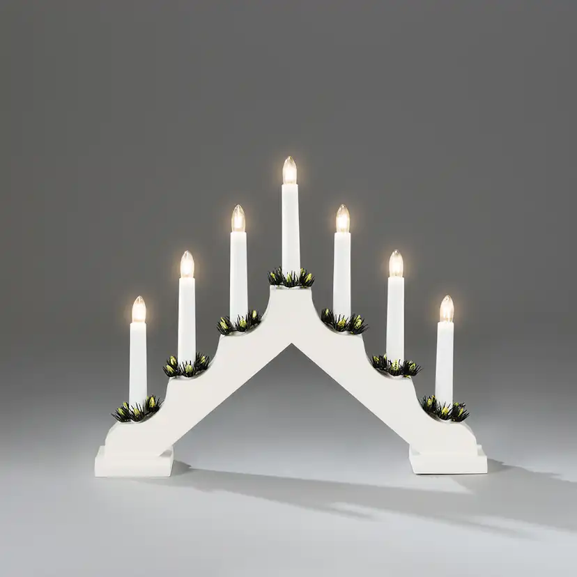 Adventsljusstake Gnosjö Konstsmide 7L med Manschetter H30