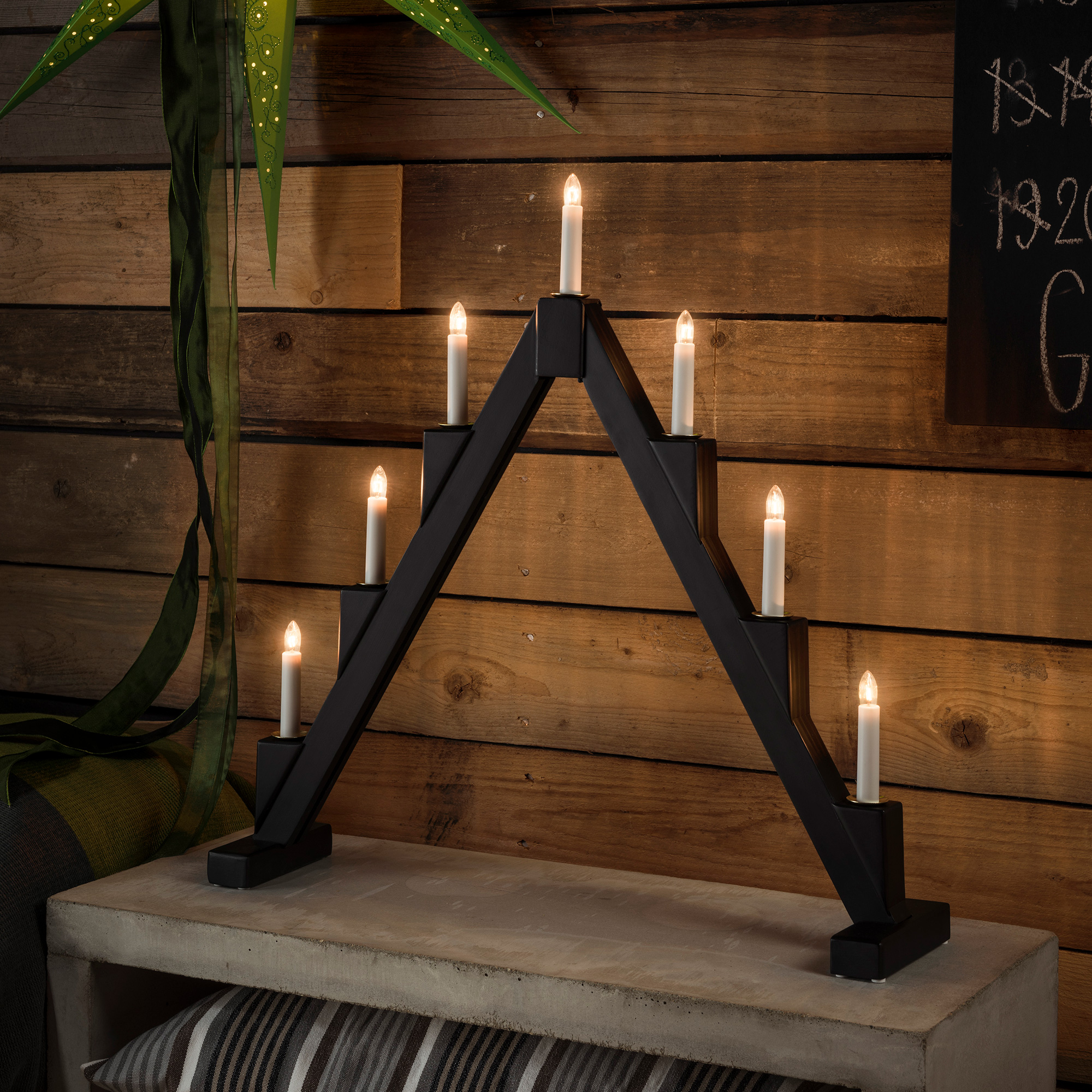 Adventsljusstake Gnosjö Konstsmide 7L Vikbar