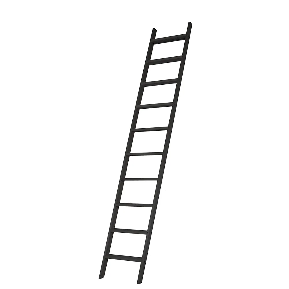 Loftstege Laggo Trä Svartlackerad