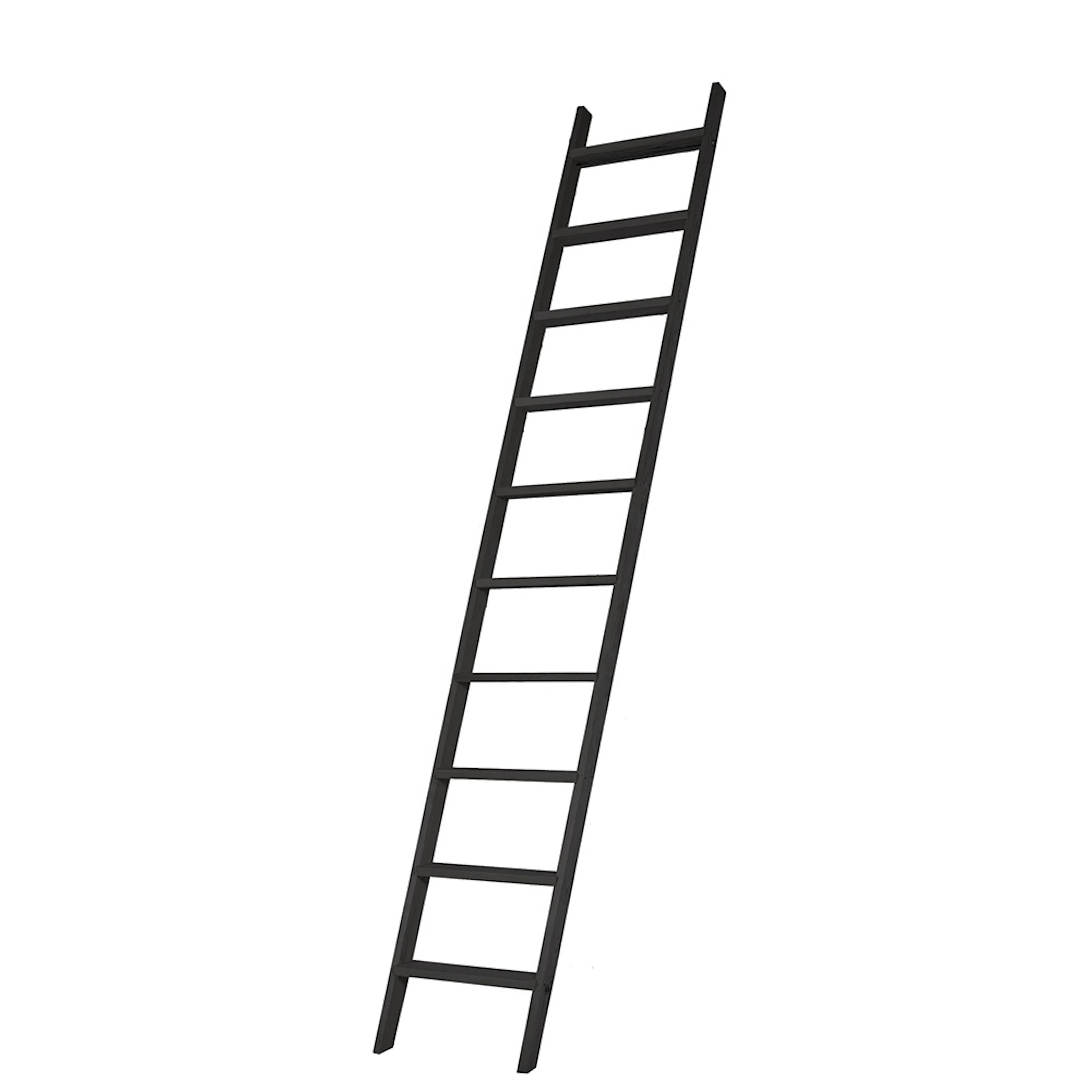 Loftstege Laggo Trä Svartlackerad