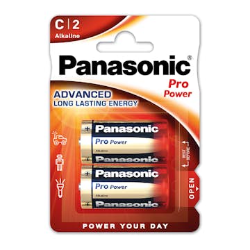 Batteri Panasonic LR14 (C) batterier 2-pack