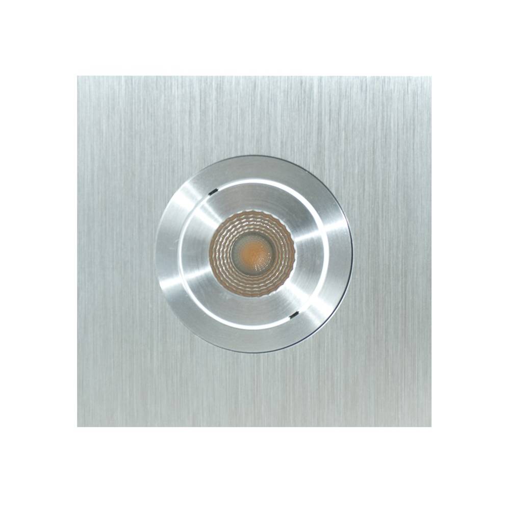 Downlight Nesign 80 mm Kvadrat Vingar Aluminium, Ljustemperatur: 3000 K