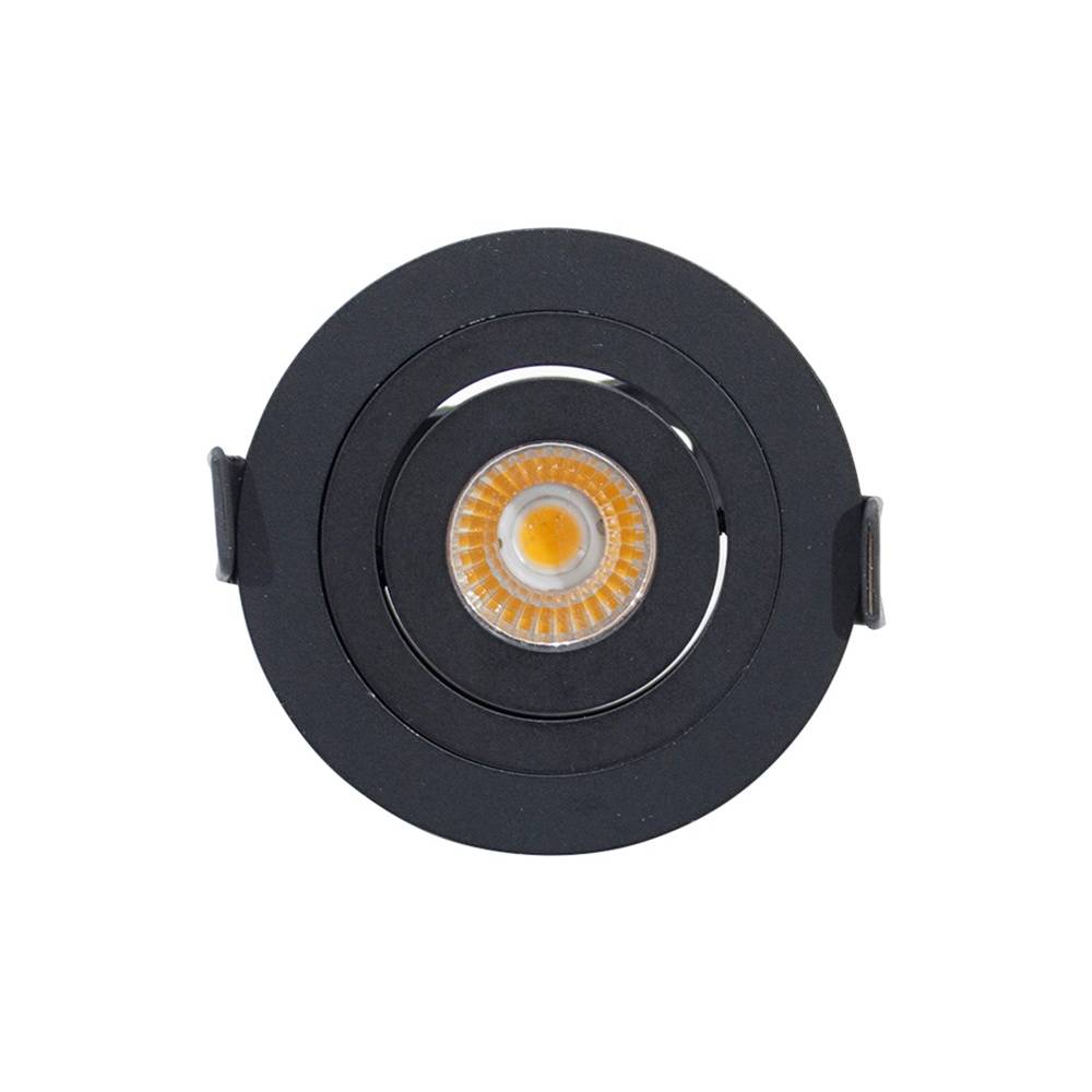 Downlight Nesign 60 mm Rund Fjädrar Svart, Ljustemperatur: 3000 K