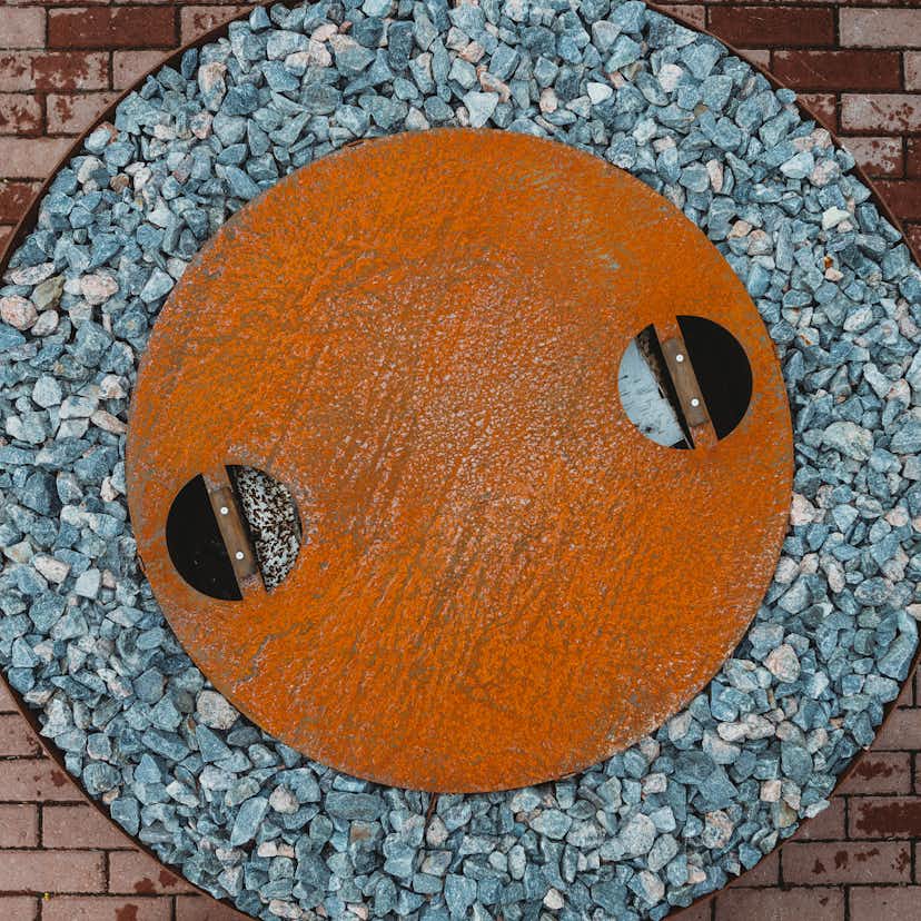 Lock GrillSymbol för Luna eldstad Brun