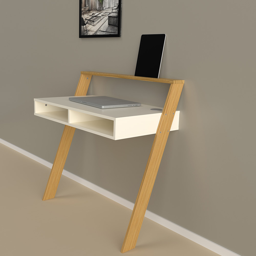 Skrivbord Tenzo Memo 94 cm Vit/Ek
