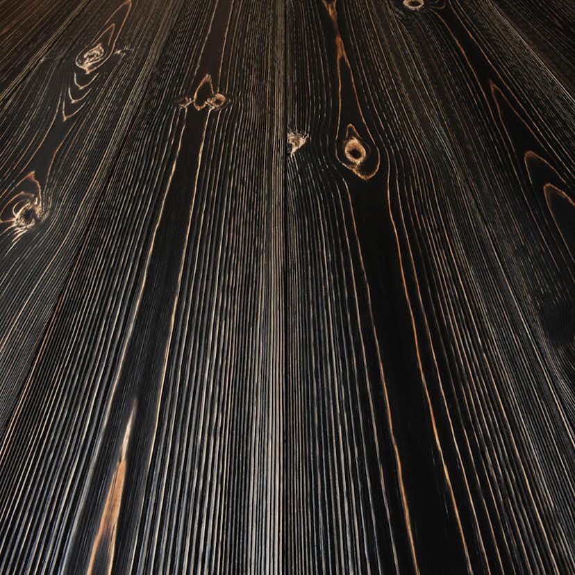 Massivt Trägolv Baseco Antik Svart Furu 135x25 mm