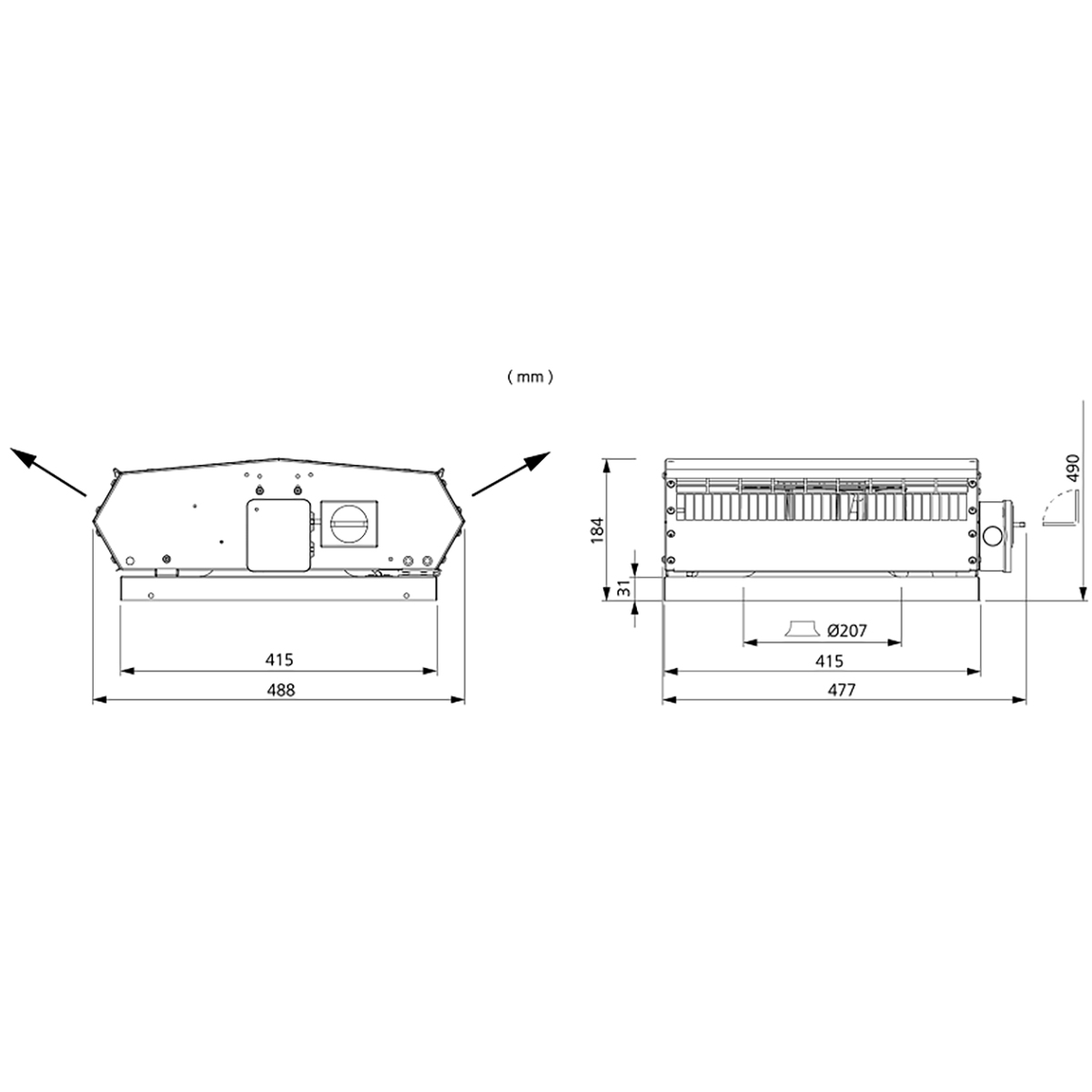 Takfläkt Östberg Tkv 400 A1 Svart