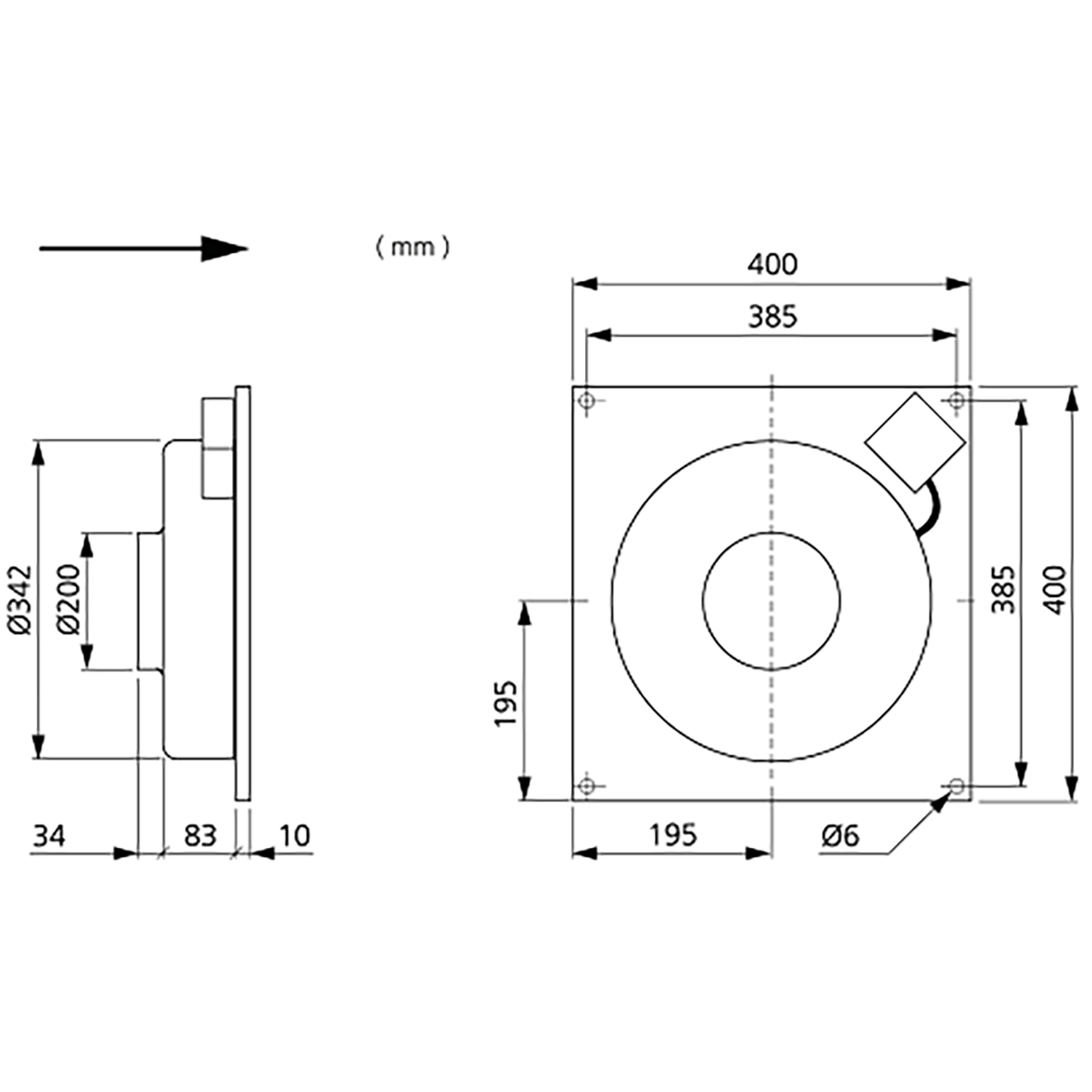 Väggfläkt Östberg Kvfu 100 A