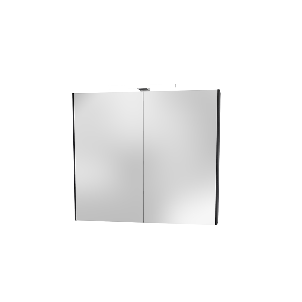 Spegelskåp Miller Badrum London/New York Svart, B: 790 mm