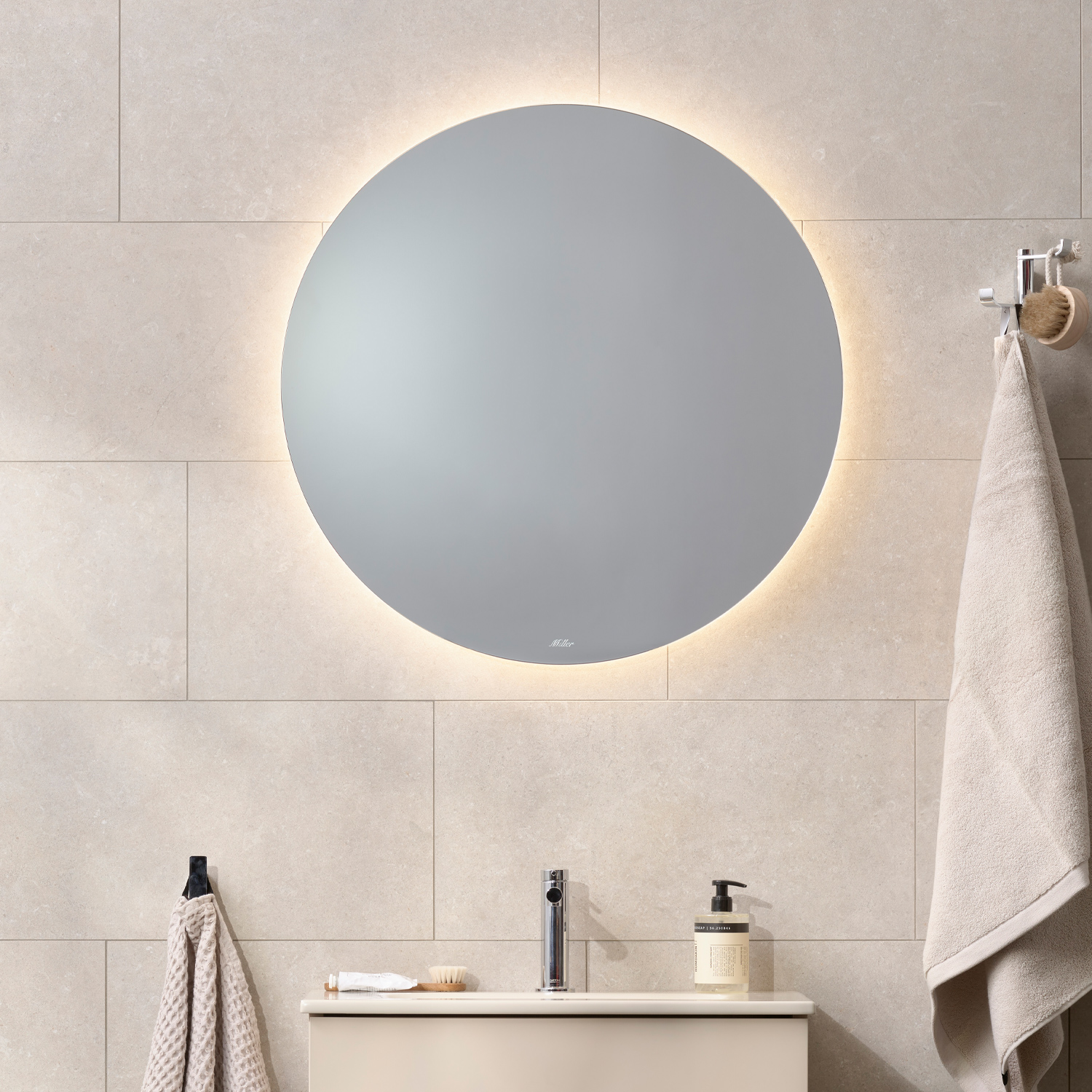 Badrumsspegel Miller Badrum Ambient DIM Rund