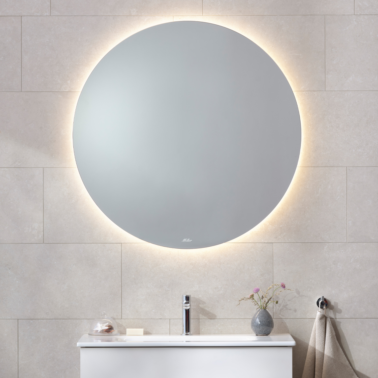 Badrumsspegel Miller Badrum Ambient DIM Rund