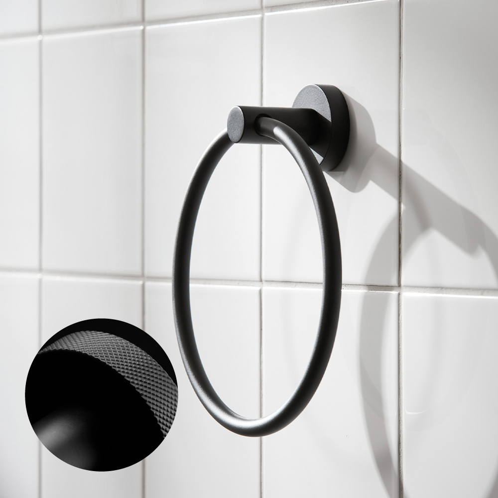 Handduksring Miller Badrum Bond Diamond Svart