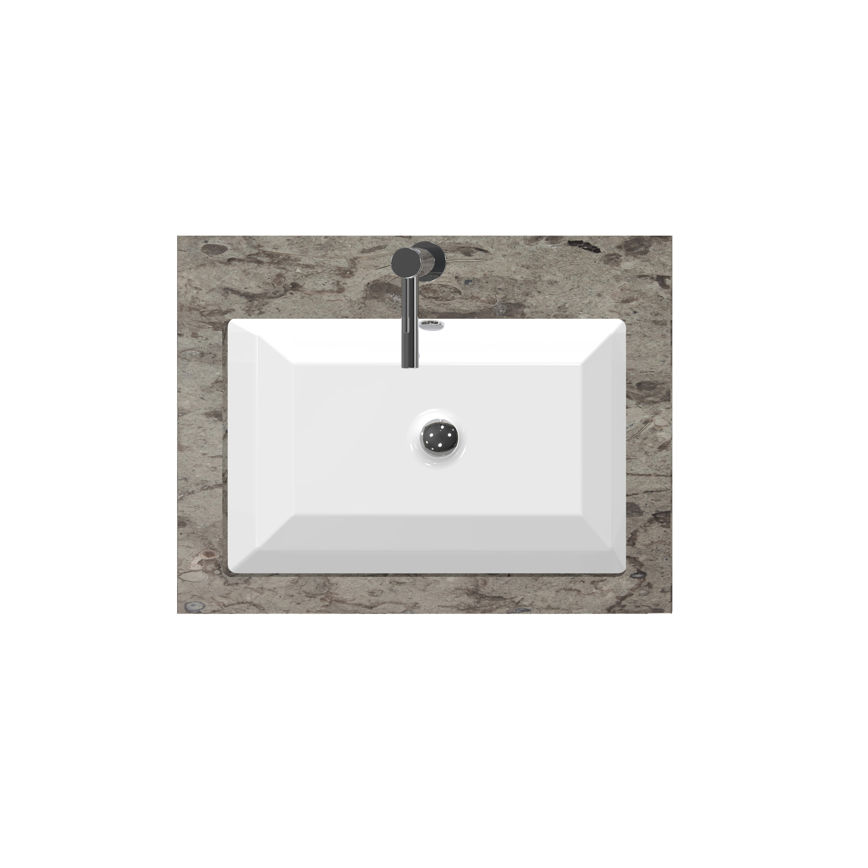 Bänkskiva Miller Badrum Sten 60 Inkl Underlimmat Porslinstvättfat