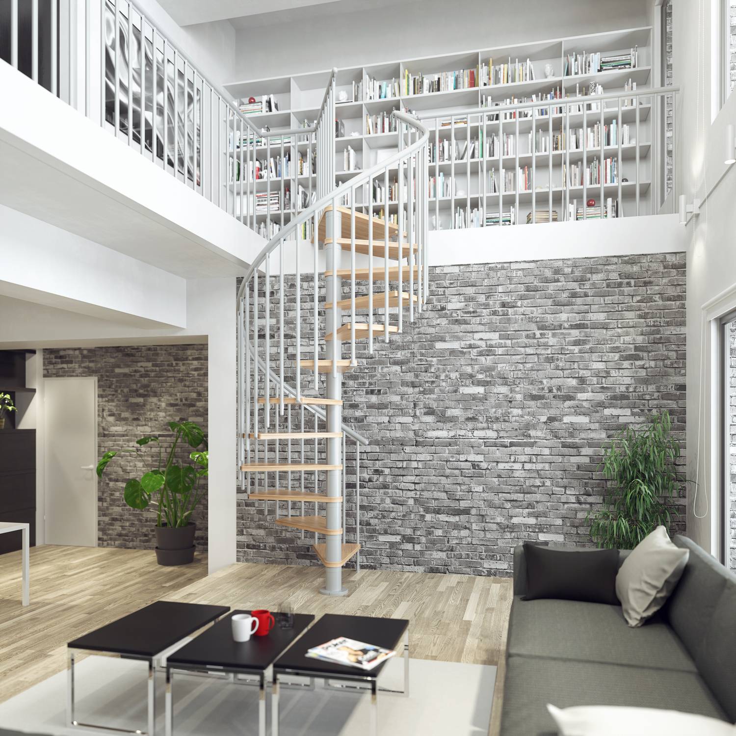 Spiraltrappa Dolle Montréal Ek Vit Oljad Classic 4