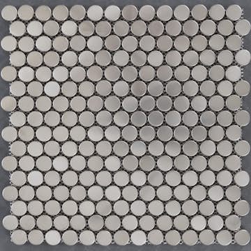Mosaik Tenfors Penny Aluminium 2,3x2,3 cm