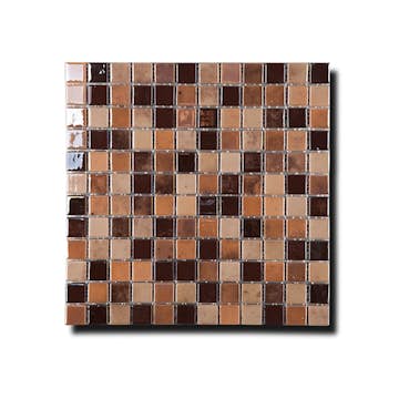 Mosaik Lhådös Glasmosaik Mix Brun 2,5x2,5 cm