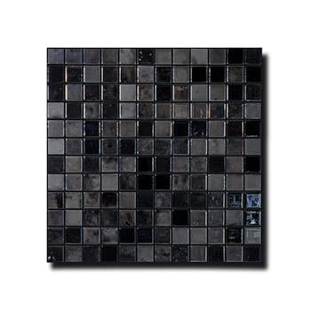Mosaik Lhådös Glasmosaik Mix Antracit 2,5x2,5 cm
