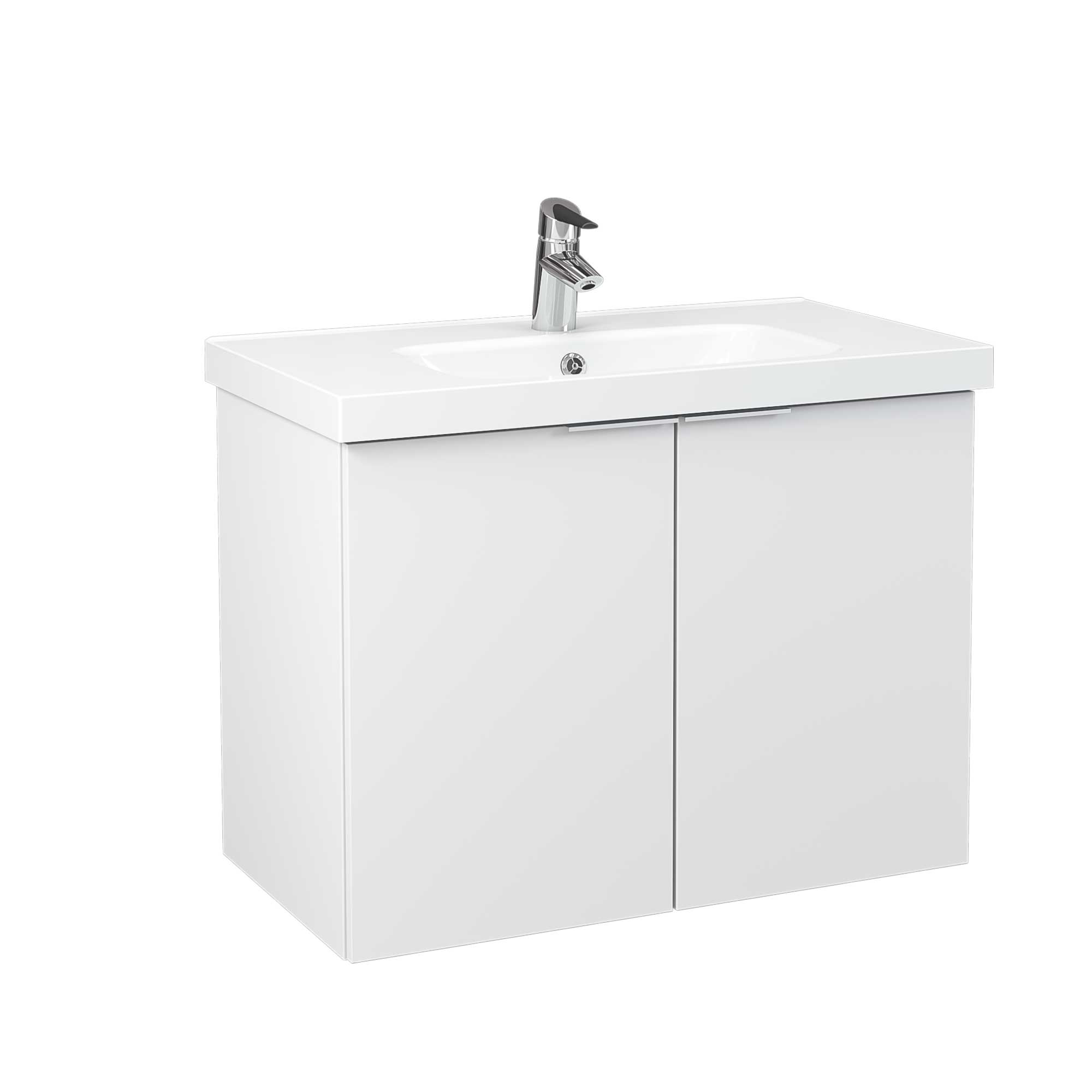 Tvattstallsskap Temal Stella Med 2 Luckor Tvattstall Centrerad 72 5 X 45 X 64 Cm Vit Mso