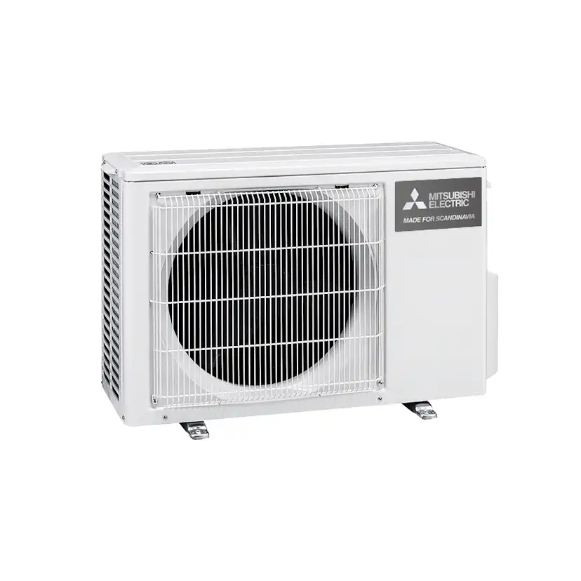 Luftvärmepump Mitsubishi Electric Hero 2.0 LN25 6,3kW Värme SCOP 5,2 Paket med Fjäderdämpare