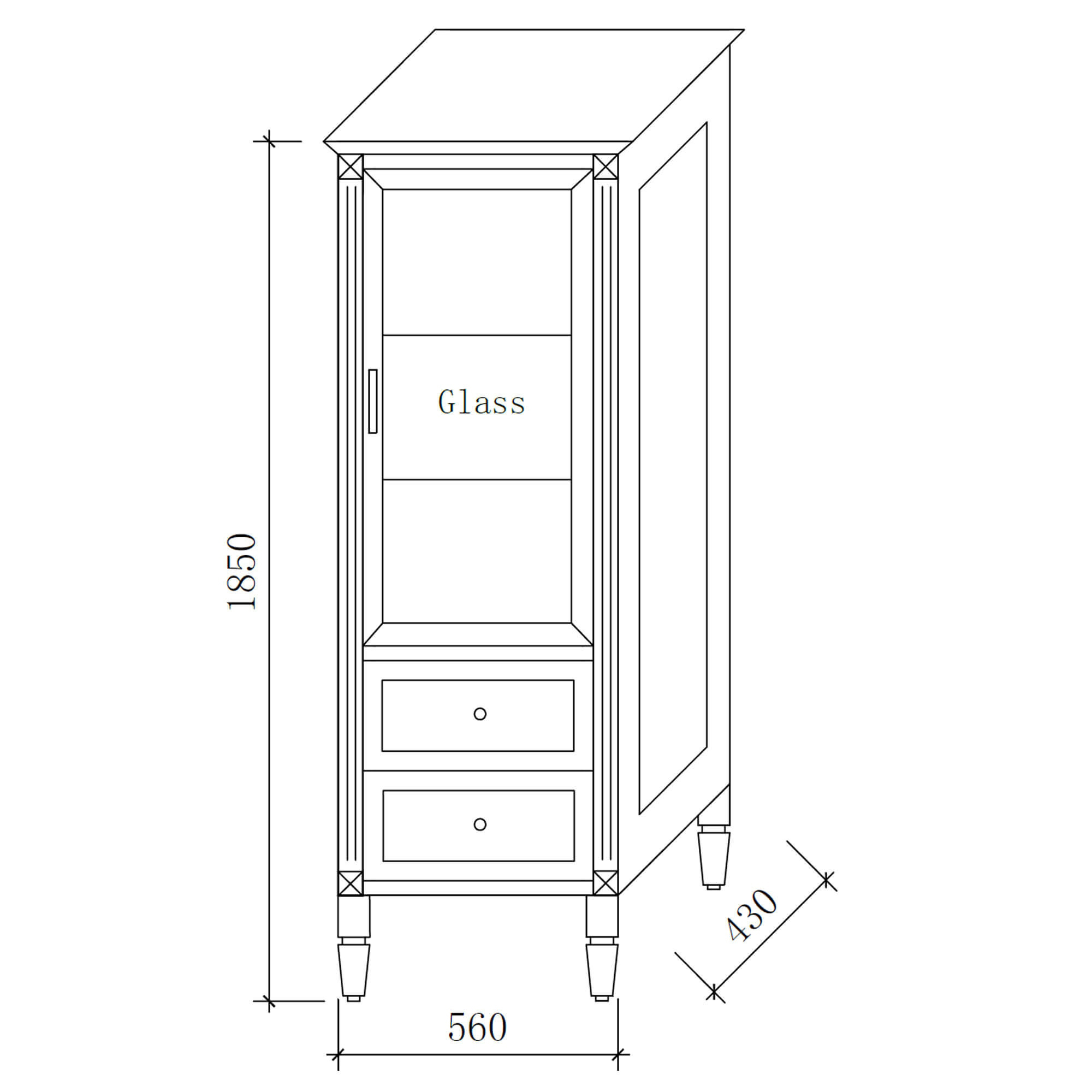Högskåp Vesani Nashville