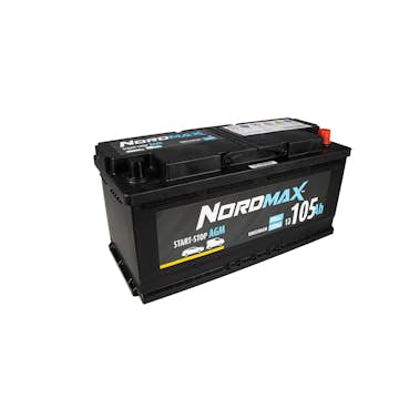 Startbatteri Nordmax AGM (Start-stopp) 105Ah 950A
