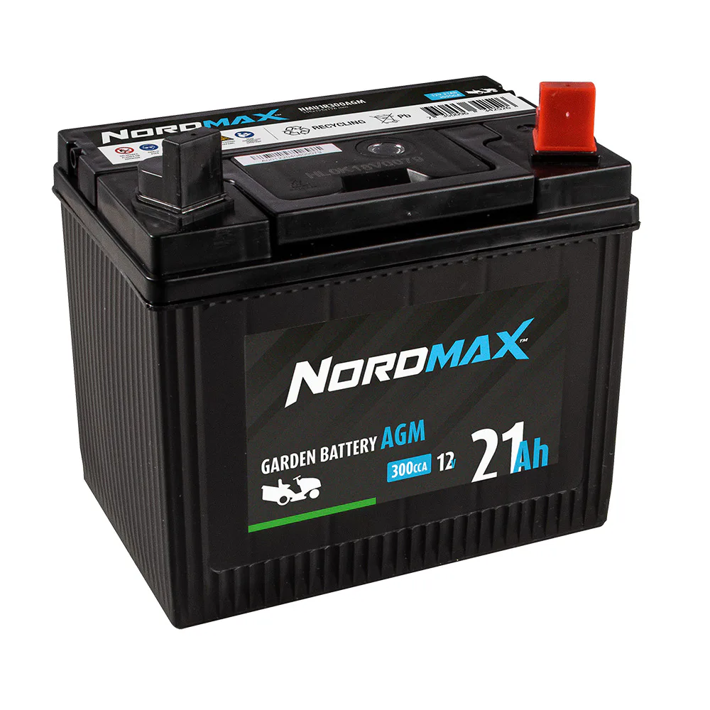 Batteri Nordmax Trädgård 12V 21Ah 300A U1R