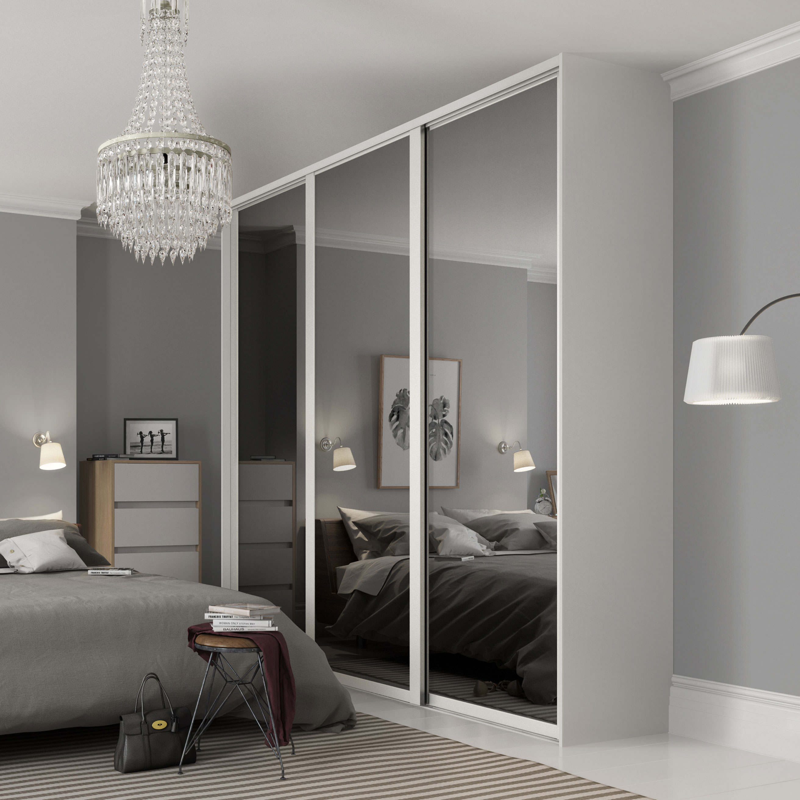 Skjutdörr Lundbergs Nordic Spegel