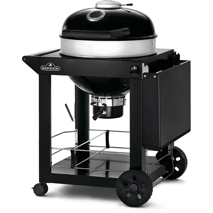 Kolgrill Napoleon PRO22K-C-3 Svart Klotgrill med Gjutjärnsgaller & Integrerad Termometer