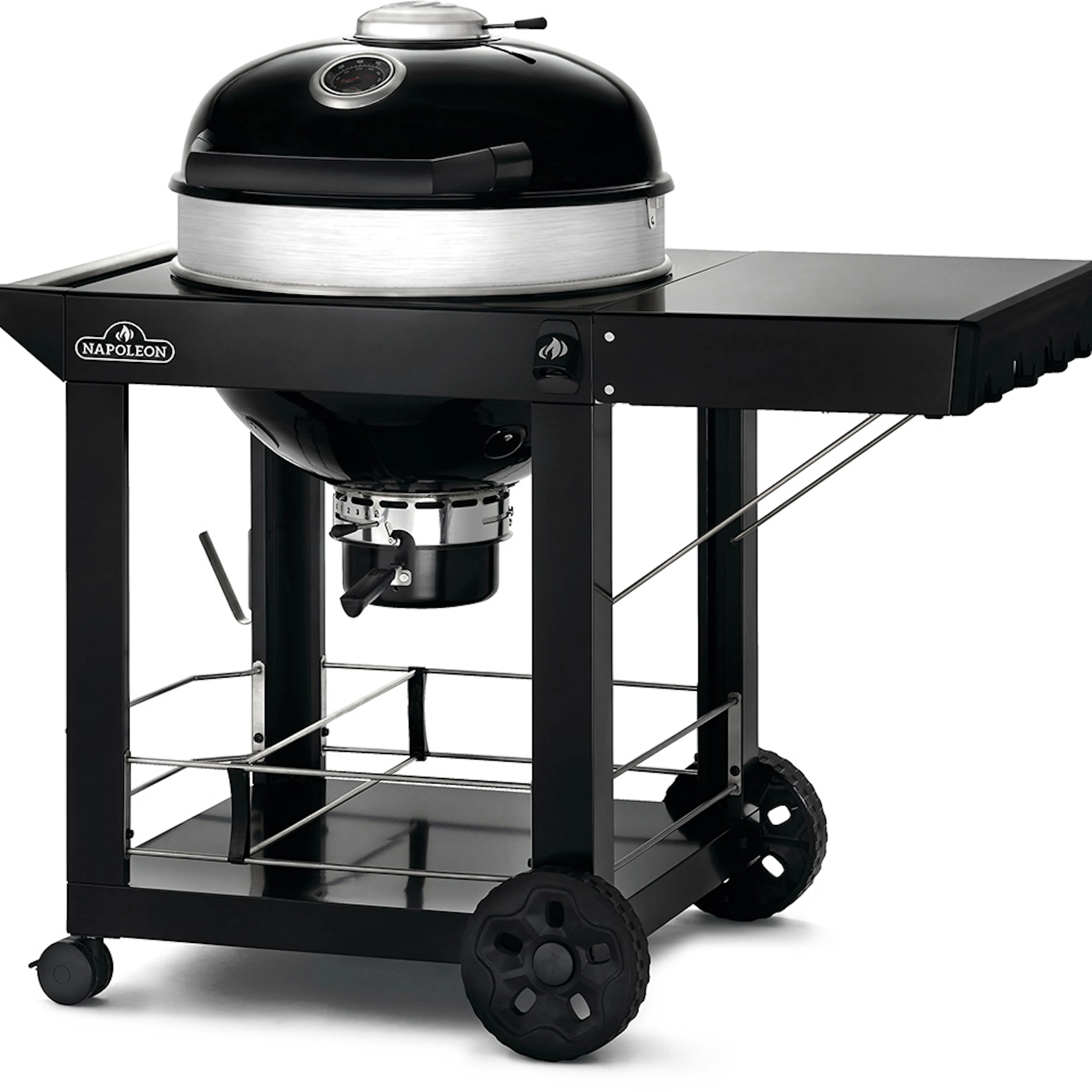 Kolgrill Napoleon PRO22K-C-3 Svart Klotgrill med Gjutjärnsgaller & Integrerad Termometer