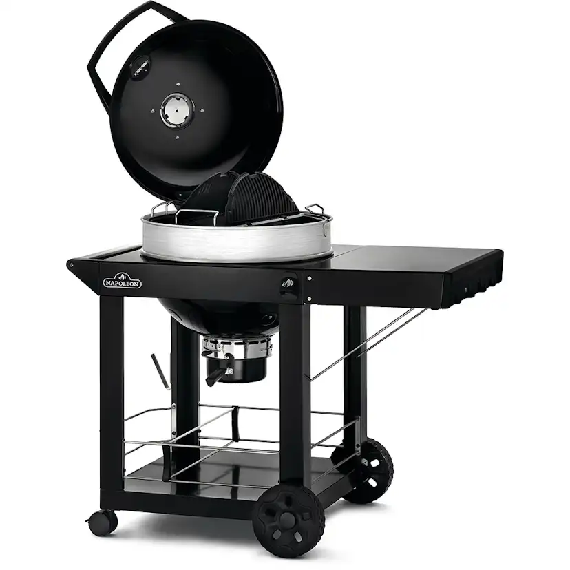 Kolgrill Napoleon PRO22K-C-3 Svart Klotgrill med Gjutjärnsgaller & Integrerad Termometer